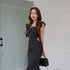 Random dot mermaid long dress